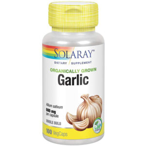 Solaray - Organic Garlic Bulb Supplement, 600 mg - 100 VegCaps