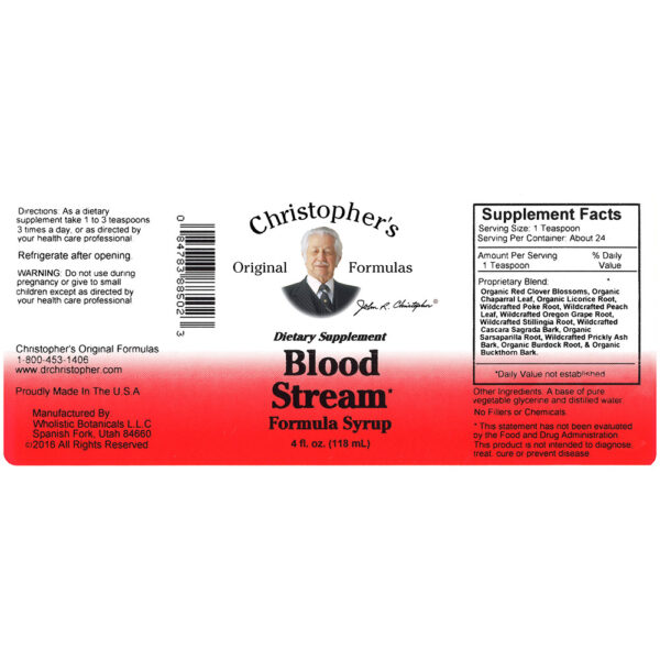 Christopher's Original Formulas - Blood Stream Syrup - 4 oz. - Image 2