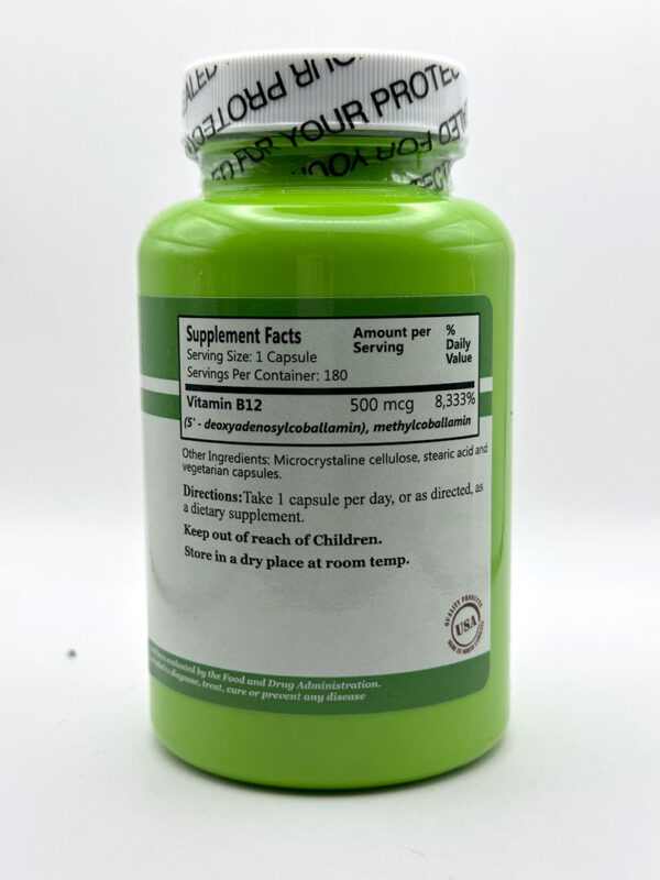 Daily Manufacturing - Activated Vitamin B12 - 180 Capsules - Image 2
