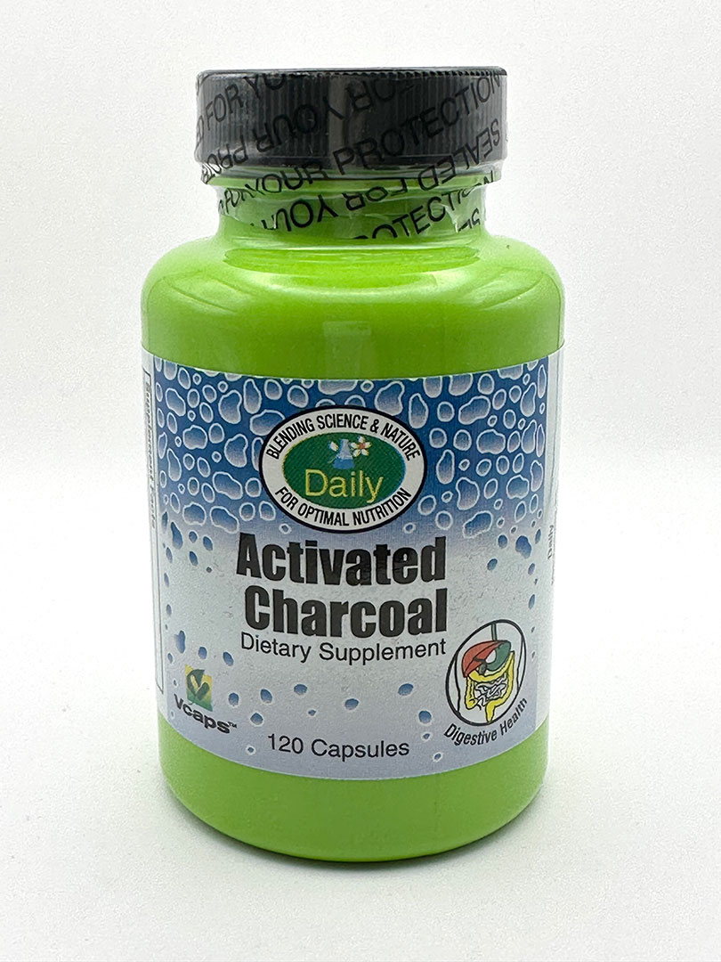Daily Manufacturing Activated Charcoal 120 Capsules G&W Herbs
