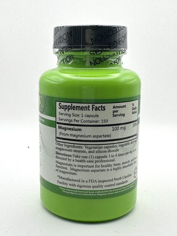Daily Manufacturing - Magnesium Aspartate - 150 Capsules - Image 2