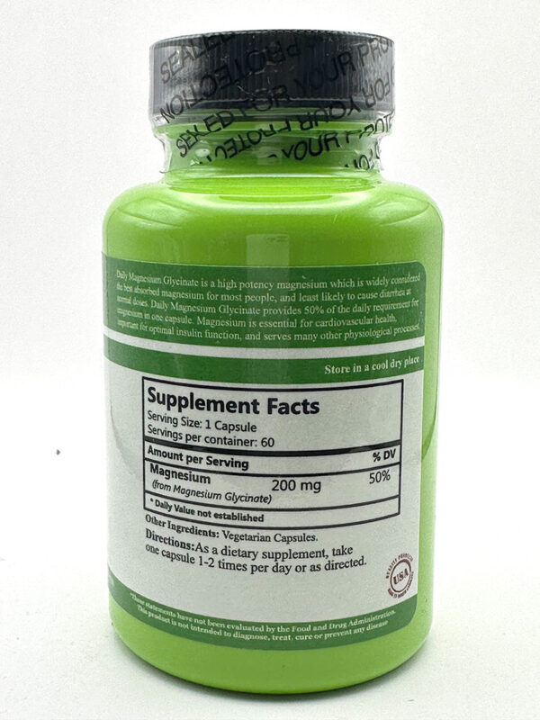 Daily Manufacturing - Magnesium Glycinate 100 Capsules - Image 2