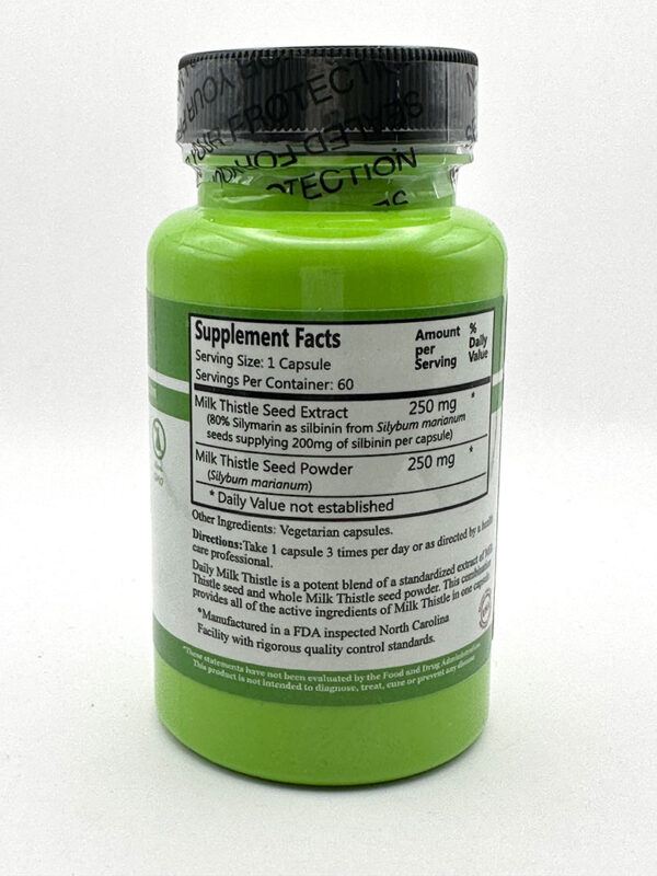 Daily Manufacturing - Milk Thistle 60 Capsules - Image 2