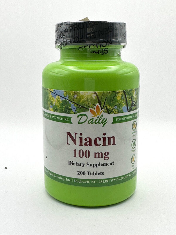 Daily Manufacturing - Niacin 100mg - 200 Tablets