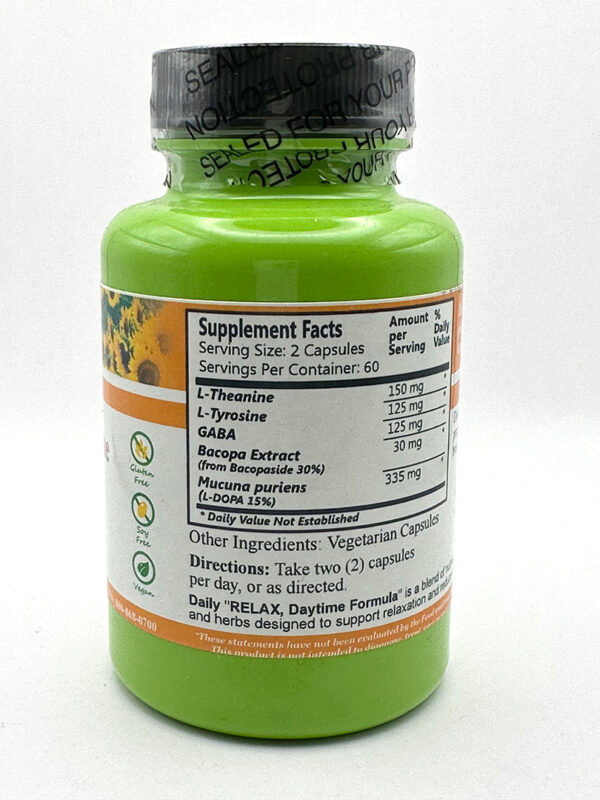Daily Manufacturing - Relax Day Formula 120 Capsules - Image 2