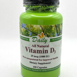 Daily Manufacturing - Vitamin D3-1000 - 100 Capsules