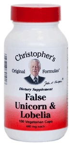 Christopher's Original Formulas - False Unicorn & Lobelia Capsule - 100 Capsules