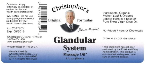 Christopher's Original Formulas - Glandular System Massage Oil 2 oz. - Image 2