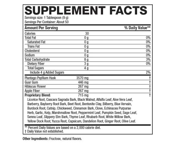 Life's Fortune - Herbal Fiber Colon Cleanse -16 oz. - Image 3