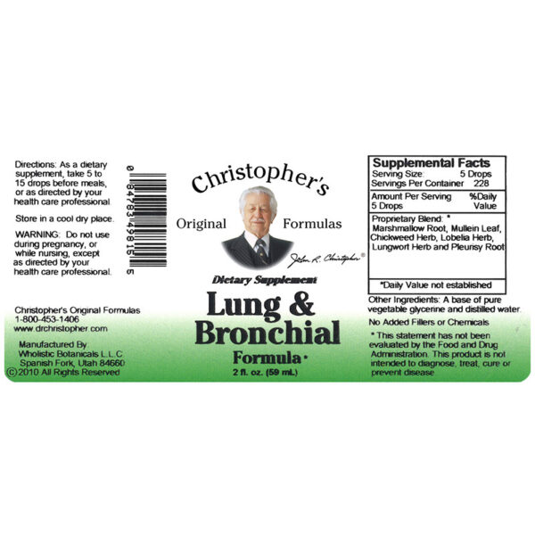 Christopher's Original Formulas - Lung & Bronchial Formula - 2 oz. - Image 2