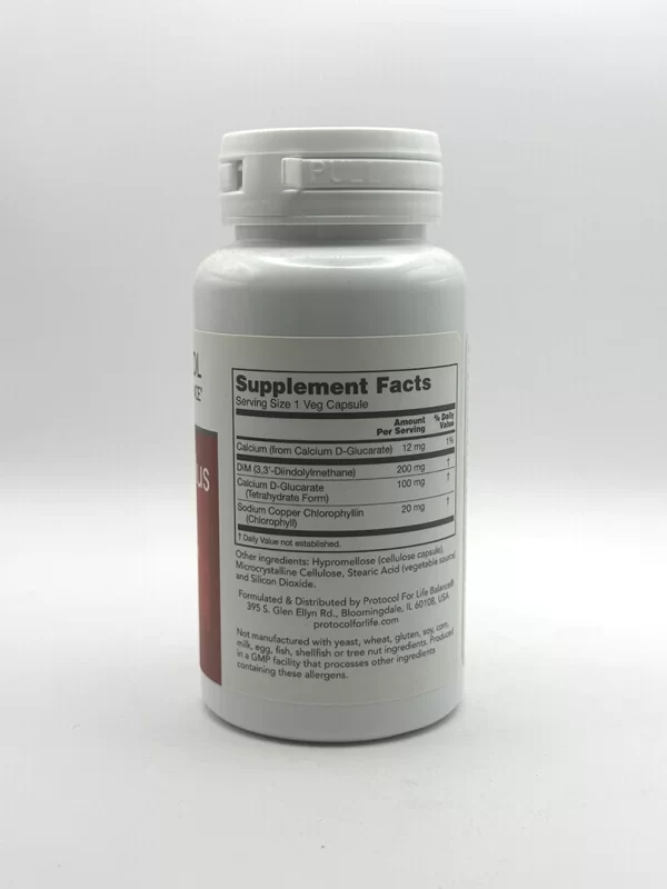 Protocol - DIM 200 plus CDG 100 (200 mg DIM + 100 mg Calcium D-Glucarate) 90 Veg Capsules - Image 2