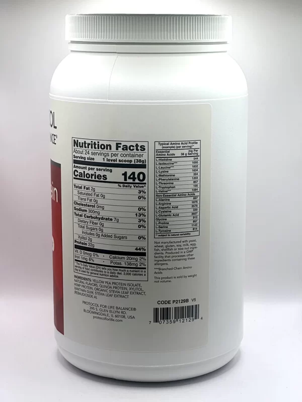 Protocol - Plant Protein Complete (Natural Vanilla Flavor) Net Wt. 2 lbs. (907 g) - Image 2