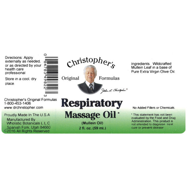 Christopher's Original Formulas - Respiratory Massage Oil - 2 oz. - Image 2