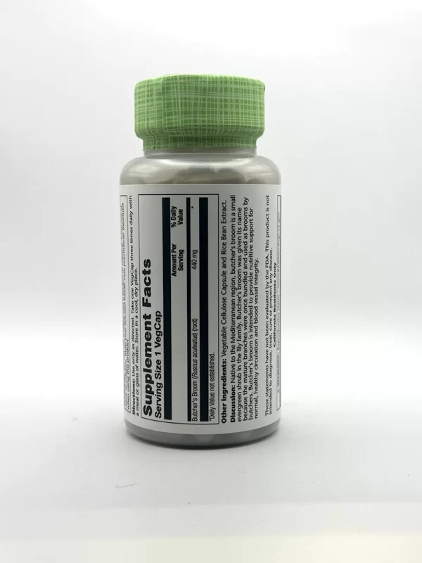 Solaray - Butcher's Broom - 100 VegCaps - Image 2