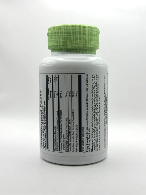 Solaray -  Echinacea with Vitamin C and Zinc Capsules, 425 mg - 100 VegCaps - Image 2