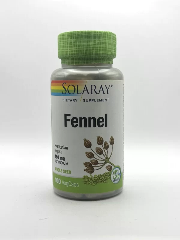 Solaray - Fennel Seed 450mg - 100 VegCaps