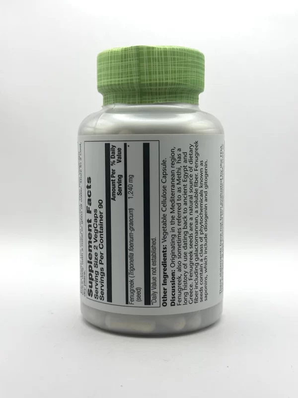 Solaray - Solaray Fenugreek Seeds, 620 mg - 180 VegCaps - Image 2