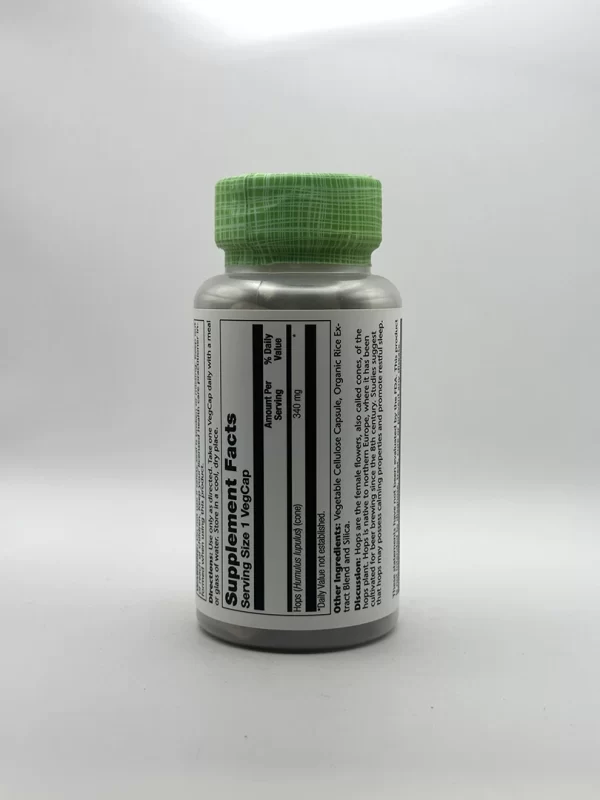 Solaray - Hops Capsules, 340 mg - 100 Capsules - Image 2