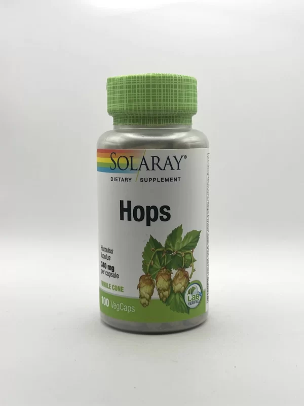 Solaray - Hops Capsules, 340 mg - 100 Capsules