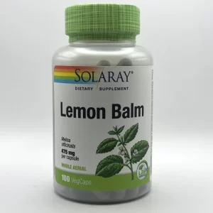 Solaray - Lemon Balm Herb, 400 mg - 100 VegCaps