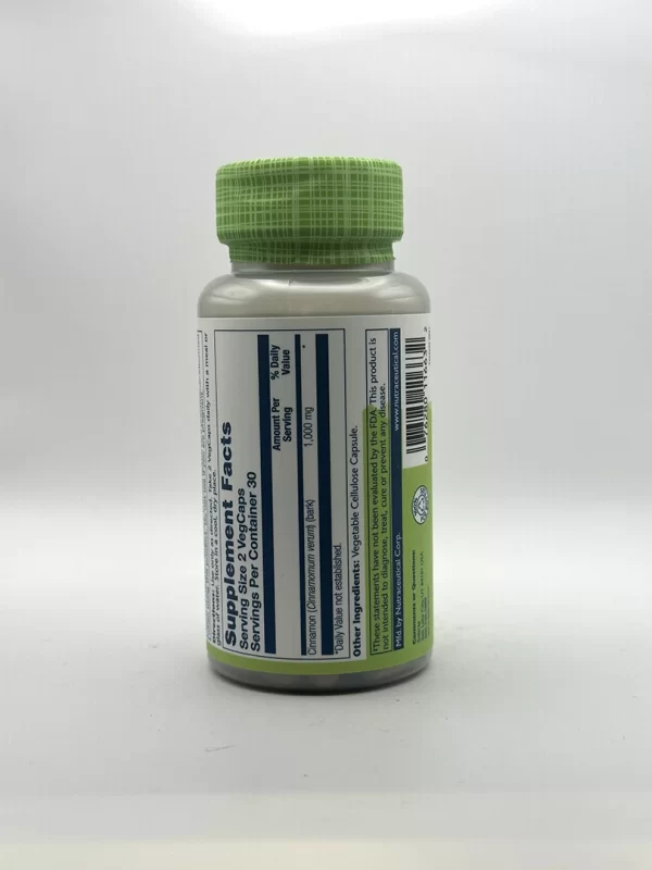 Solaray - Cinnamon Bark Capsules, 500 mg - 60 VegCaps - Image 2