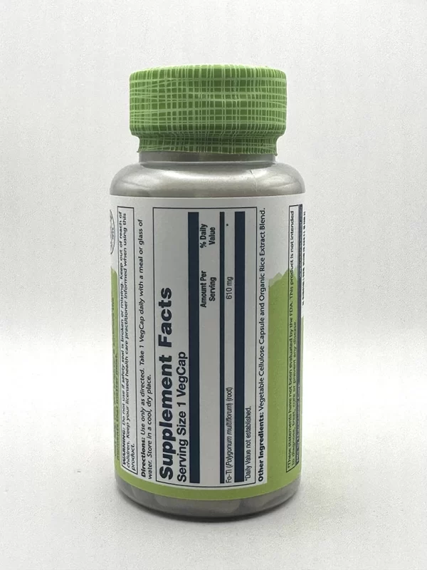 Solaray - Fo-Ti Capsules, 610 mg - 100 VegCaps - Image 2