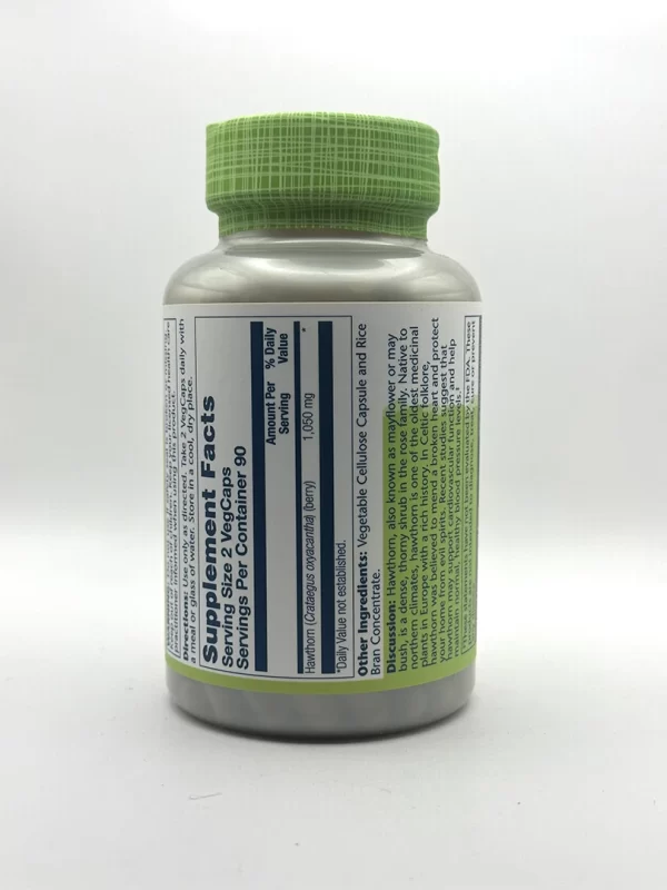 Solaray - Hawthorn Berries Capsules, 525 mg - 180 Count - Image 2