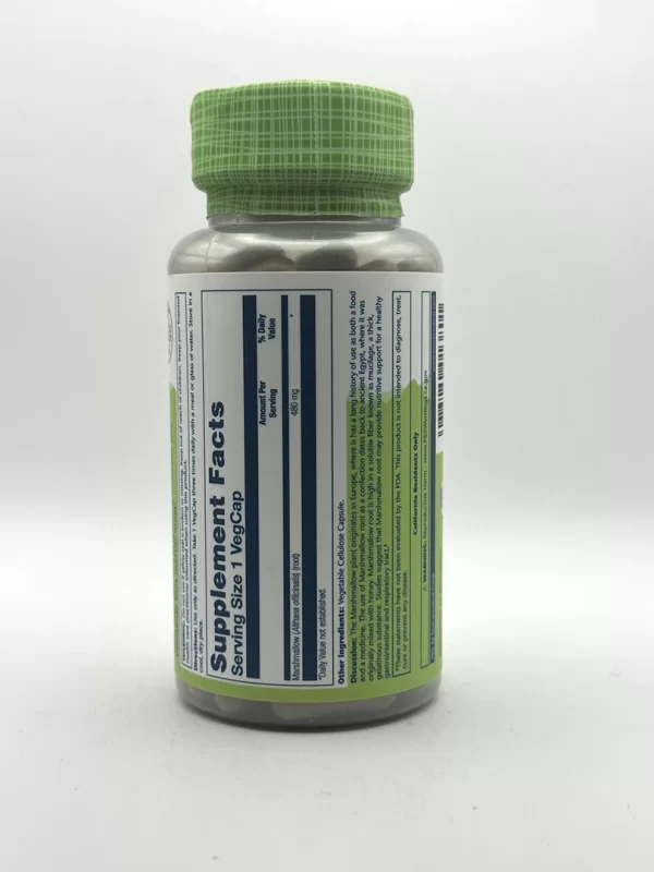 Solaray - Marshmallow Root 480 mg - 100 VegCaps - Image 2