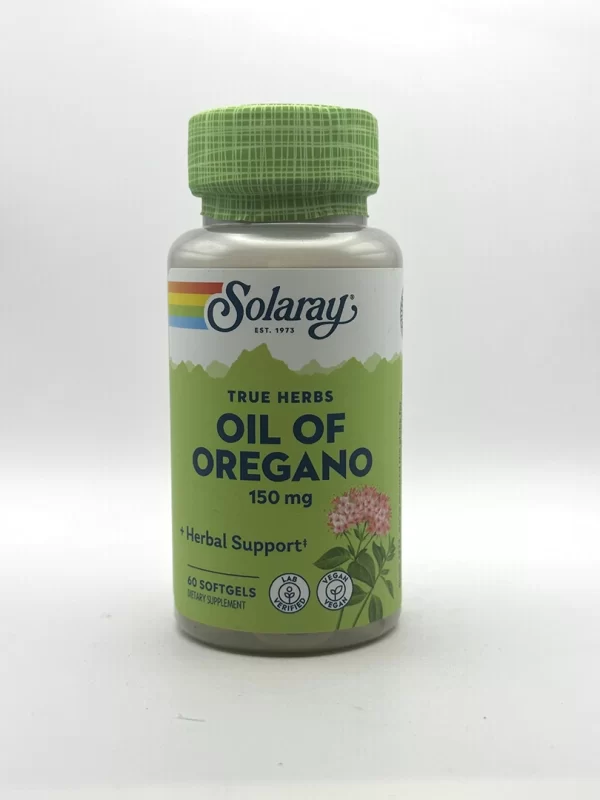 Solaray - Oil of Oregano Supplement, 150 mg - 60 Vegan Softgels