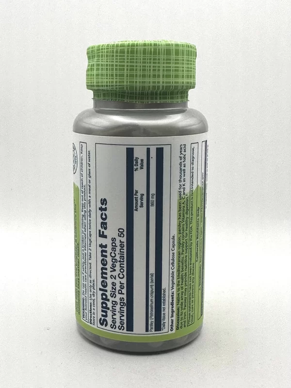 Solaray - Parsley Capsules, 430 mg - 100 Capsules - Image 2