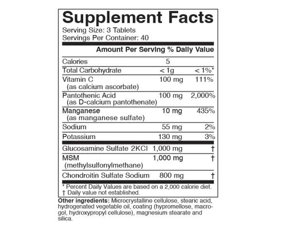 Life's Fortune - Super Glucosamax Chondroitin MSM Complex - 120 Tablets - Image 3