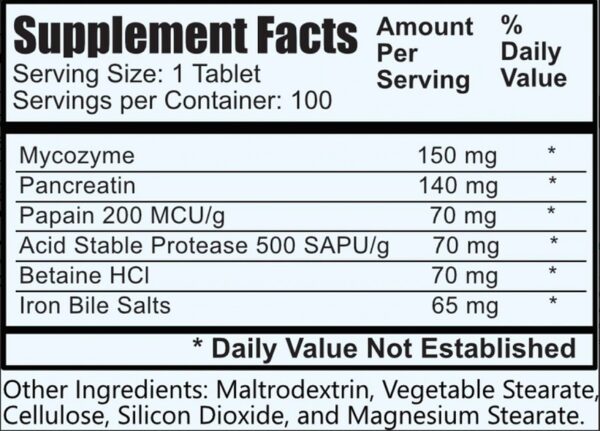Daily Manufacturing - Digestine - 100 Tablets - Image 2