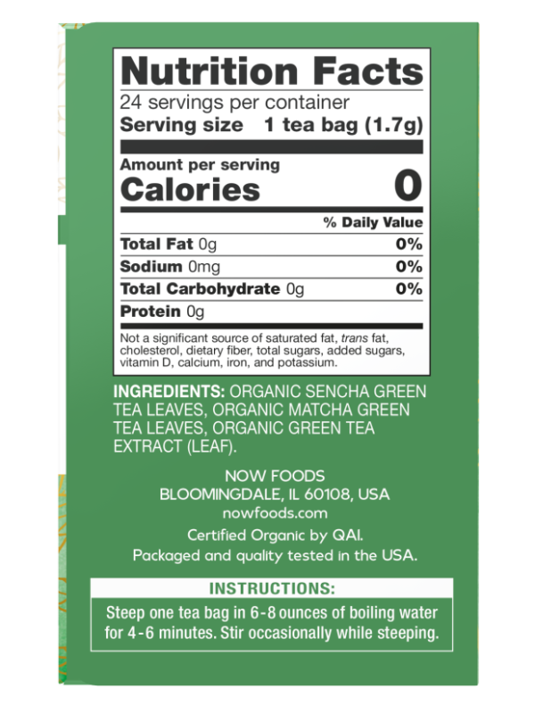 NOW - Green Kick™ Tea, Organic - Image 2