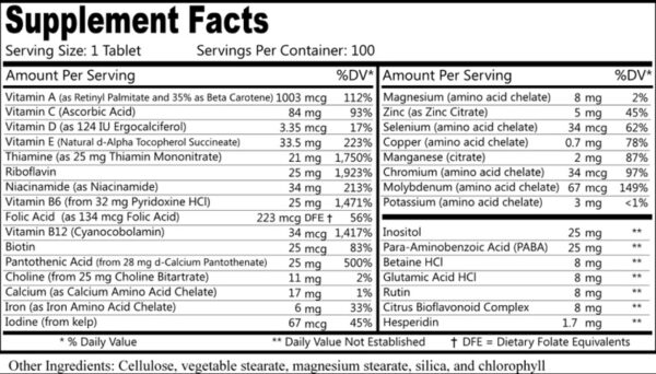 Daily Manufacturing - Multi-Vim 100 Tablets - Image 2