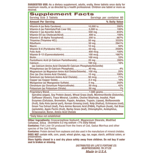 Life's Fortune - Multi-Vitamin & Mineral - Image 2