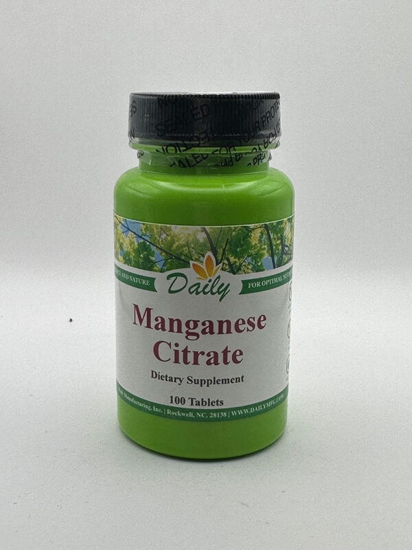 Daily Manufacturing Manganese 5mg 100 Tablets G&W Herbs