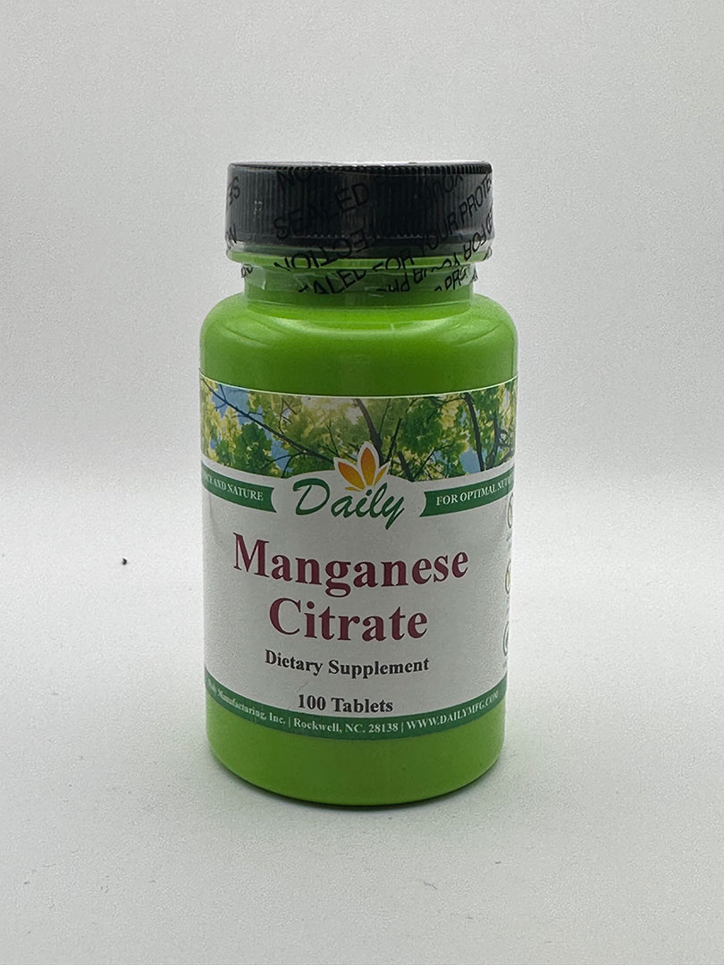 Daily Manufacturing Manganese 5mg 100 Tablets G&W Herbs