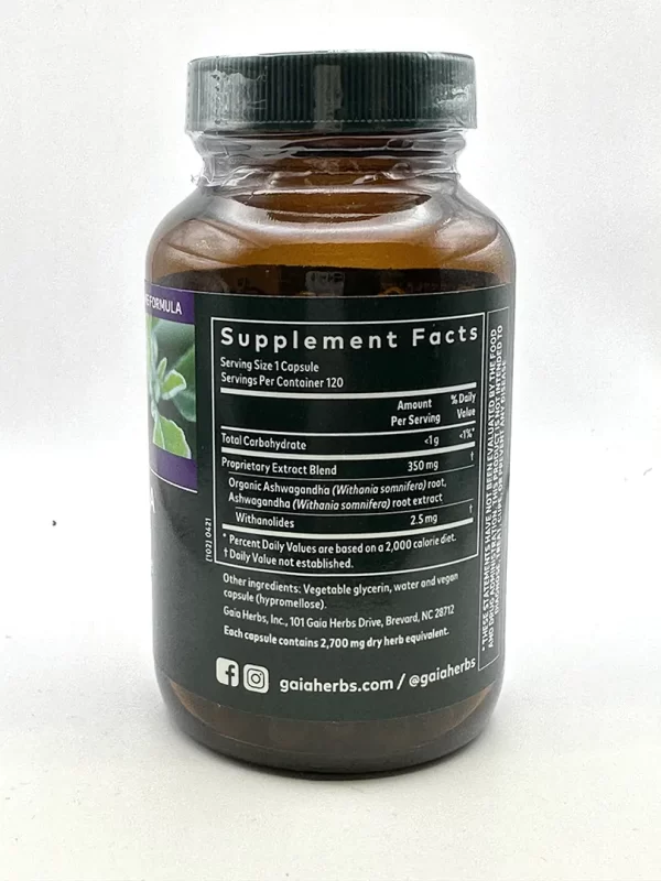 Gaia Ashwagandha 120 Capsules - Image 2