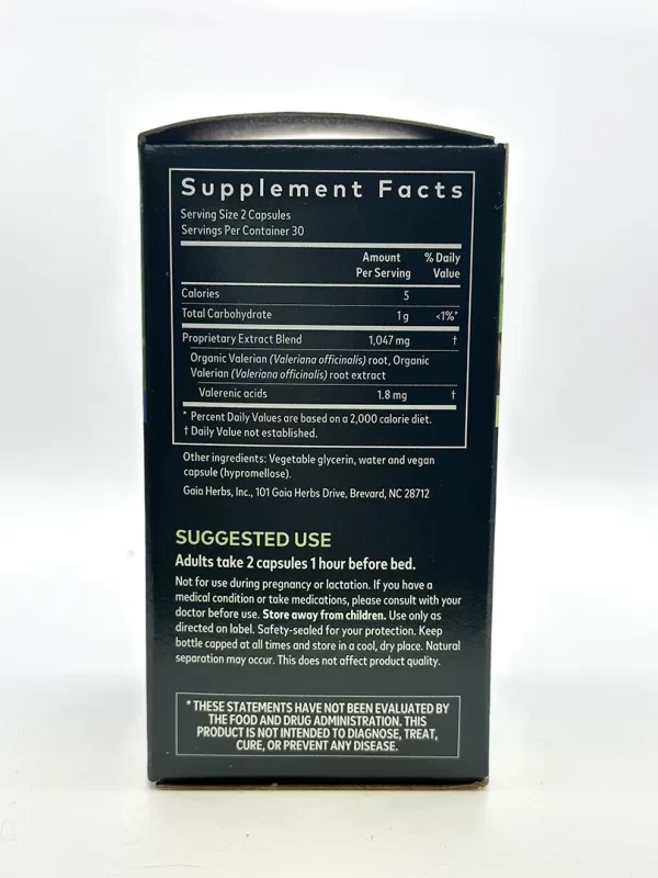 Gaia Valerian Root 60 Capsules - Image 2