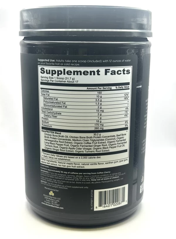 Ancient Nutrition - Keto Protein - Vanilla - Image 2