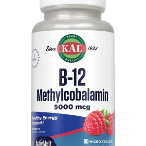 Kal - Vit. B-12, Rasp. 1000mcg & 5000mcg - 90 Lozenges