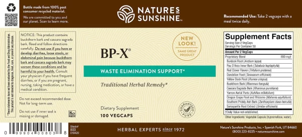 Nature's Sunshine - BP-X - 100 Capsules - Image 2