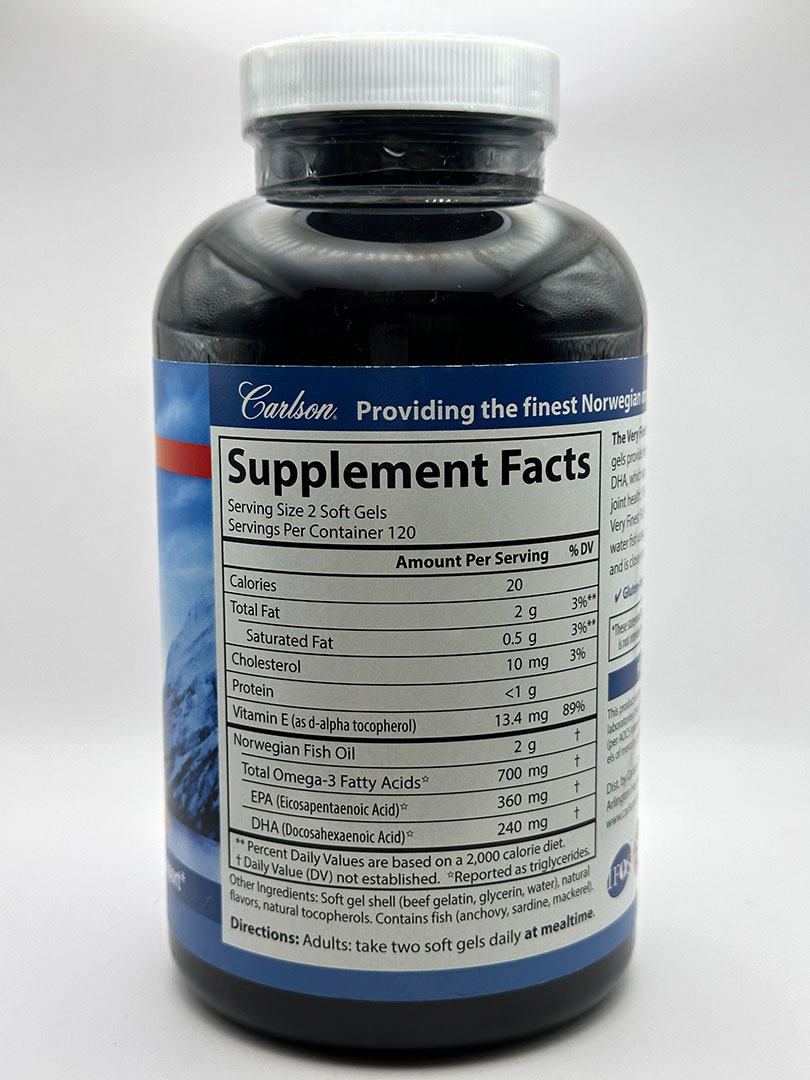 Carlson - Fish Oil (700mg) - 240 Softgels - Natural Lemon Flavor - G&W ...