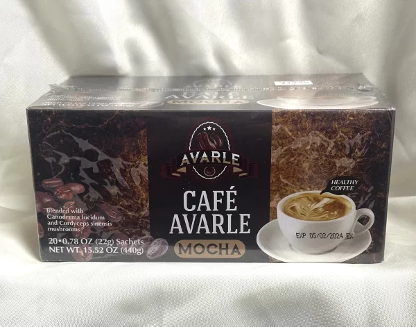 Cafe Avarle Healthy Mocha with Ganoderma & Cordyceps - (20 pk/box) -Coffee