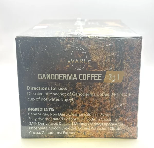 Cafe Avarle Healthy Coffee with Ganoderma  3 in 1 - Creamer and Sugar (20 pk/box) - Image 2