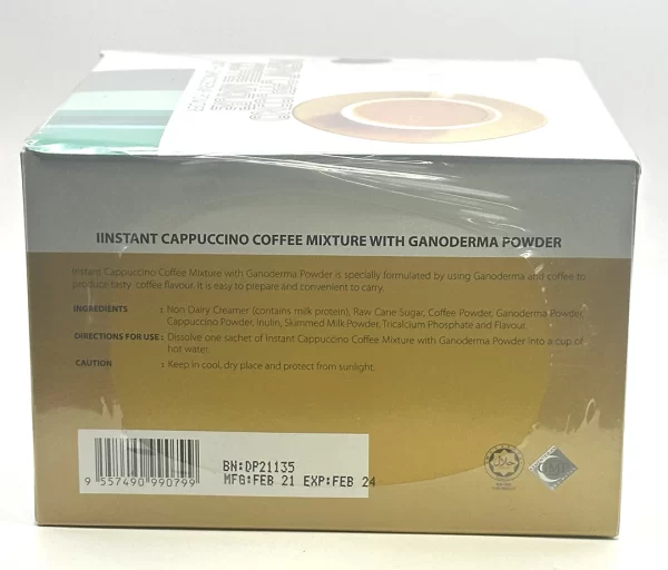 Instant Cappuccino Coffee Mixture with Ganoderma by Diamond Interest - 15 Count - Image 2