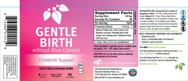 Mountain Meadow Herbs - Gentle Birth Formula w/o Blue Cohosh - 4 oz. - Image 2