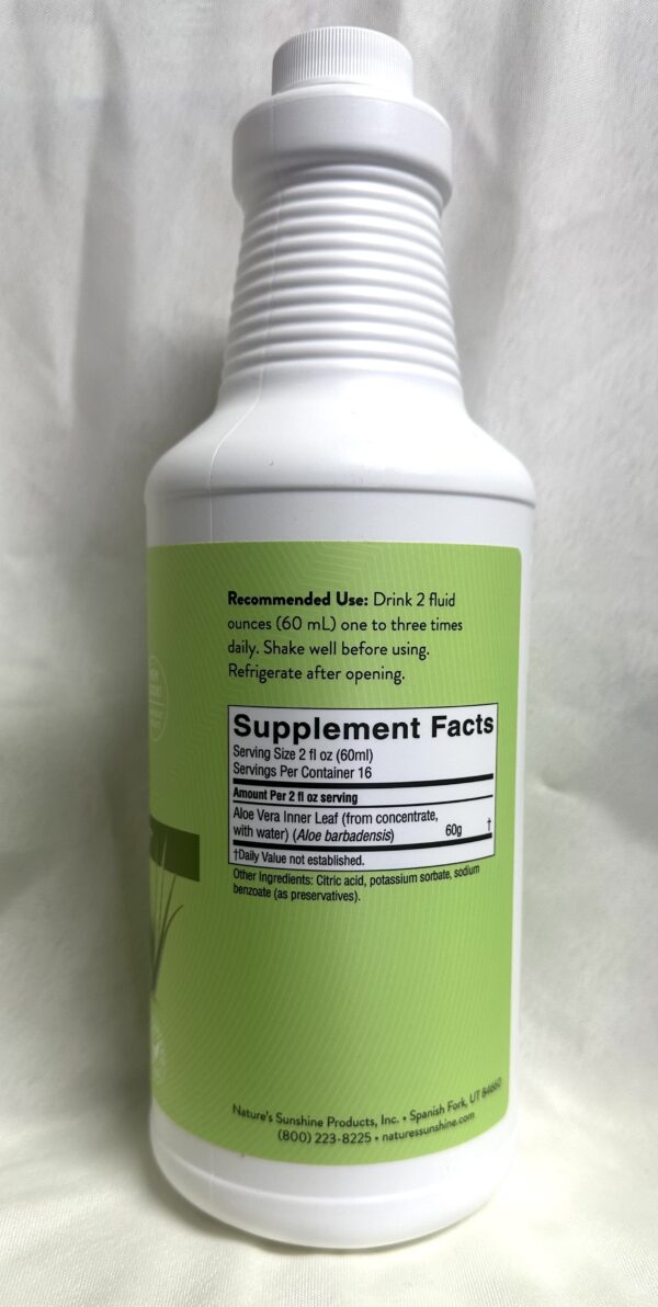 Nature's Sunshine - Aloe Vera Juice  - 32 fl. oz. - Image 2