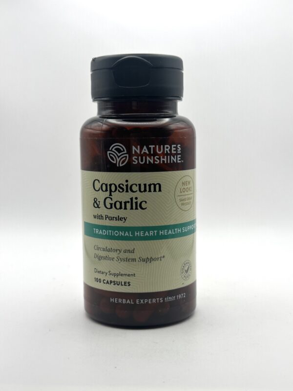 Nature's Sunshine - Capsicum & Garlic w/Parsley - 100 Capsules