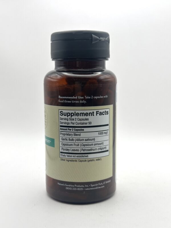 Nature's Sunshine - Capsicum & Garlic w/Parsley - 100 Capsules - Image 2